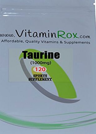 Taurine [1000mg] - 120 Tablet Resealable Foil Refill Pack | Sports Supplement